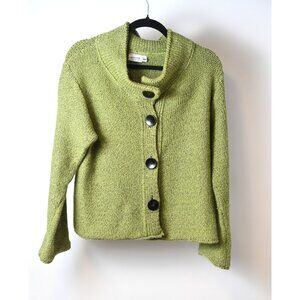 Habitat Clothes To Live In Sweater Size S Chartreuse Lime Green 100% Cotton